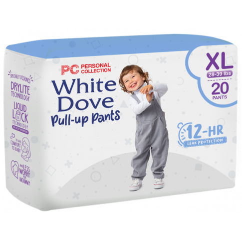 WHITE DOVE BABY PULL-UP PANTS XL